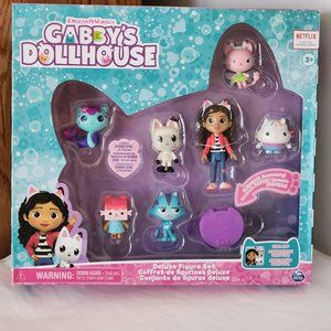 Gabby's Dollhouse Deluxe 7 Pc Figure 1 Surprise Accessory Play Set New
